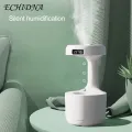 1 Set 800ML Air Humidifier Anti-gravity Water Droplet Reflow Weightless Sprayer LED Digital Display Type-C Mist Humidifier Home Supply. 