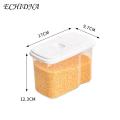 Kitchen Organization Transparent Sealed Grain Storage Container with Filter Double-open Lid for Home 1.2l/1.8l Food Storage Box. 