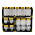 Wooden Bottle Rack Combo Set - High-Quality Wine and Liquor Bottle Storage with Additional Container Organizers (Capacity Displayed in Pictures). 