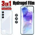 3 IN 1 Hydrogel Film For Samsung Galaxy A55 A35 A25 A15 5G A05 A05S Screen Protector+Back Cover Gel Film+Cam Glass Samsumg A 55. 