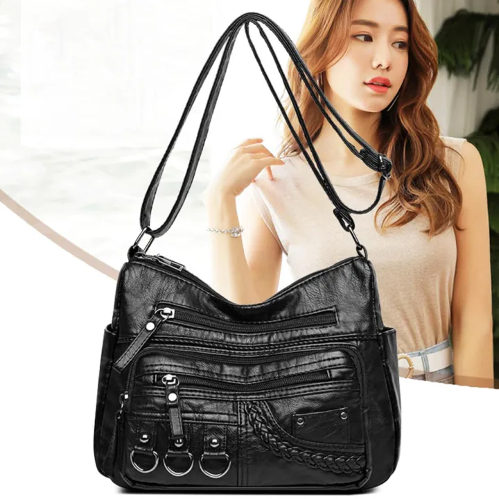 6%20Colors%20Washed%20Soft%20Leather%20Ladies%20Crossbody%20Bag%20%20And%20Flat%20Texture%20Pu%20Leather%20Spring%20Crossbody%20Bags%20Mom'S%20Shoulder%20Bag%20for%20Ipad%20Sunglasses%20Rechargeable%20%20%20Wallet%20Cosmetics%20-%20Image%205