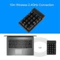 2.4G wireless numeric keypad for touch typing waterproof 19-key digital keyboard with 10 m transmission distance laptop. 