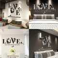 Modern 3D LOVE Letter Flower Bird Wall Sticker Mural Art Decal Home Decor. 