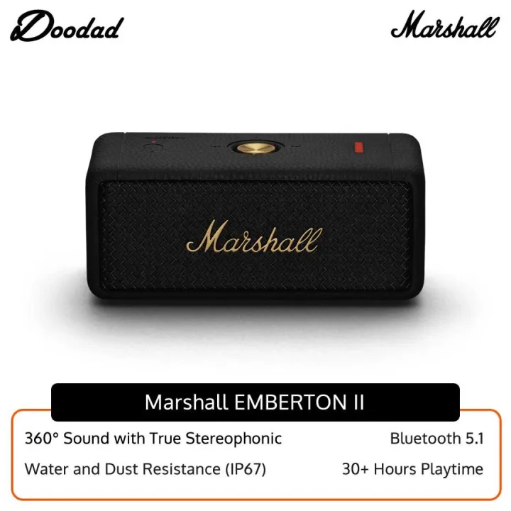 Marshall%20Emberton%20II%20Wireless%20Bluetooth%20Portable%20Speaker%20With%20Warranty%20-%20Image%204