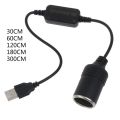 USB 5V to 12V Adapter USB Male to 12V Car Cigarette Lighter Socket Female Power Supply Converter Cable Output 12V 10W. 