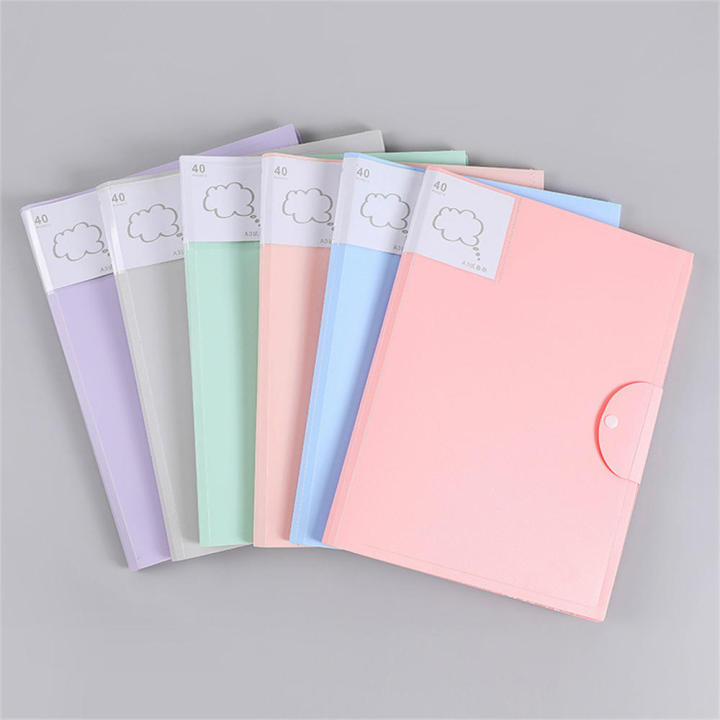 A3 Size Document Bag Portable 40 Pages Storage Holder File Folder 30 Pages Waterproof Paper Organizer for Document Protection