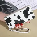 【ZIME】Women Wallet Bag Cow Pattern Long Wallet Zipper Large Capacity Handbag Women Card Holder Multifunctional Wrist Bag. 