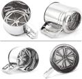Flour Sifter Stainless Steel Shaker Sieve Cup Mesh Crank Sifter / Flour Stainer / Flour Icing Sugar Sifter. 