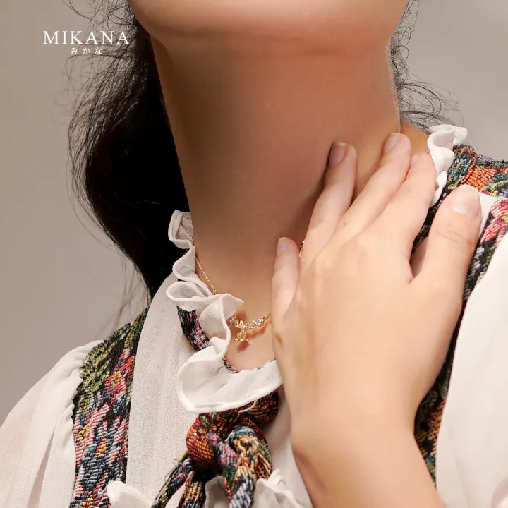 Mikana%20Birth%20Flower%2018k%20Gold%20Plated%20May%20Lily%20Of%20The%20Valley%20Pendant%20Necklace%20Accessories%20For%20Women%20fashion%20korean%20free%20shipping%20sale%20japanese%20gift%20box%20-%20Image%203