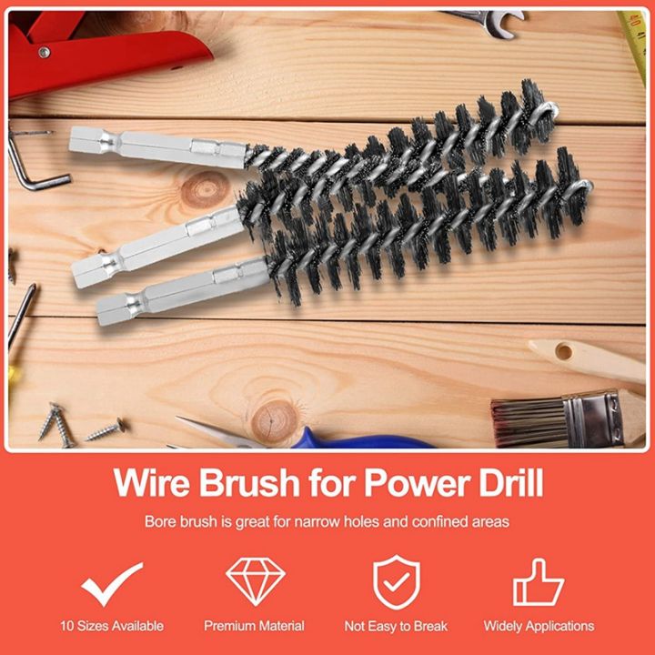 ARELENE%2010Pcs%20Stainless%20Steel%20Bore%20Brush%20in%20Different%20Sizes%201/4Inch%20Hex%20Shank,Wire%20Brush%20Attachment%20for%20Drill%20Set%20-%20Image%203