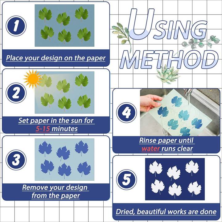 50%20Sheets%20Sun%20Print%20Paper%20Cyanotype%20Paper%20A4%20A5%20A6%20Solar%20Drawing%20Paper%20Sensitivity%20Nature%20Printing%20Paper%20for%20Kids%20Adults%20-%20Image%207