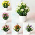 Outdoor New Small Chrysanthemum Tree In Pot Home Decor Bonsai Artificial Flowers Artificial Faux Plants Plastic Fake Plants. 