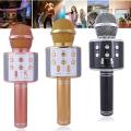 Microphone Bluetooth Wireless Karaoke Speaker Handheld Mic Ktv Party Player Portable Kids Gift Led Usb Studio WS-858 NEW 2021 – Features lavalier mic .. 