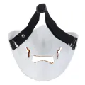 3 Colors Optional Fun Half Face Mask Resin Cosplay Samurai Halloween Party Festival Ideal Mask. 