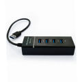 USB HUB 3.0 5Gbps High Speed 4 Ports Slim High Quality USB HUB for PC, Laptop, Projector, etc.... 