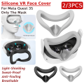 Silicone VR Face Cover Washable VR Silicone Cover with Anti-Leakage Nose Pad Face Pad for Meta 3S VR Headset. 