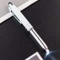 High Quality With LED Light Multi-function Pen Metal 3-in-1 Capacitive Pen Writing Supplies Tool Pen School Office. 