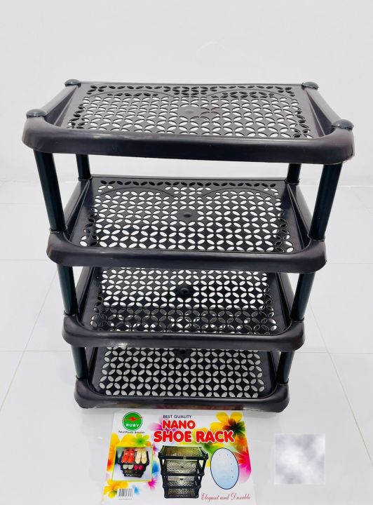 Shoe Rack Plastic 4 Tier - Best Quality Nano Shoe Rack