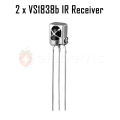 IR Receiver VS1838B 38KHz 3 Pin Infrared Detect Sensor 2pcs for Arduino. 