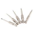 【TrendGlobe】New 5Pcs/Set  50mm 1/4in Hex Shank Triangle Magnetic Triangle Head Screwdriver Bits Electric Power Anti Slip Tool Accessories. 