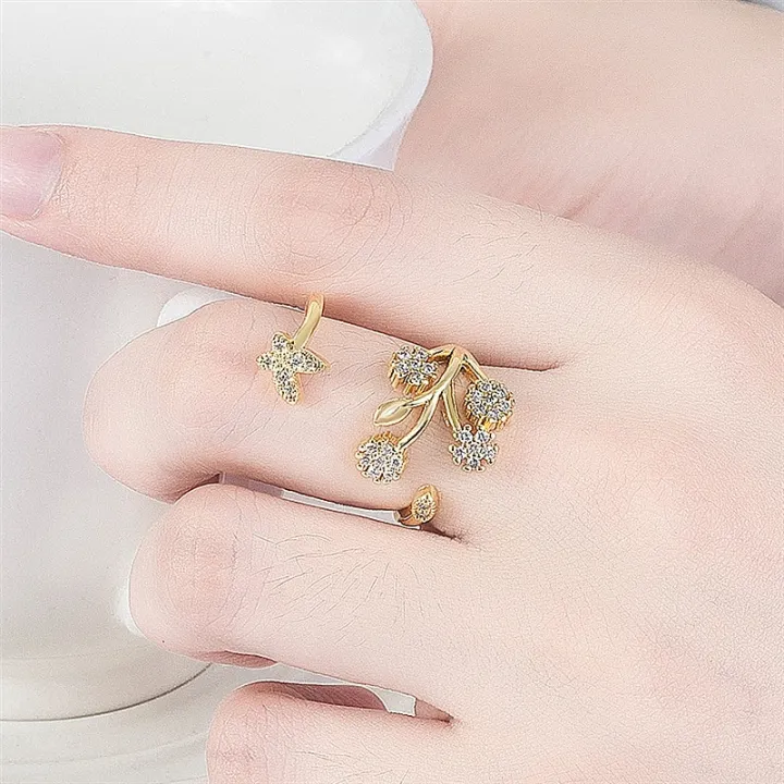 %E3%80%90IKE%E3%80%91Korean%20Butterfly%20Opening%20Ring%20for%20Ladies%20%20Flower%20Finger%20Ring%203%20Colors%20AAA%20Austria%20Wedding%20Jewelry%20-%20Image%207