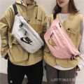 Real Shot Wang Yibo Same Style Belt Bag Star Men and Women Sports Fitness Canvas Chest Bag ins Fashion Brand Shoulder Messenger Bag. 