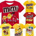 * Yaya * M & M's T-shirt 3D print shirt print character boy and girl T-shirt cartoon. 