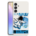 Samsung Galaxy A12 A11 A10s A10 A04e A04 A03s A03 Core A02s A02 A01 Smile Astronaut Square Phone Case Liquid Silicon Soft Casing nasa Cover. 