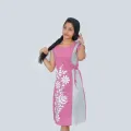 Short girls dress Sleeve Linen Bow Frock. 