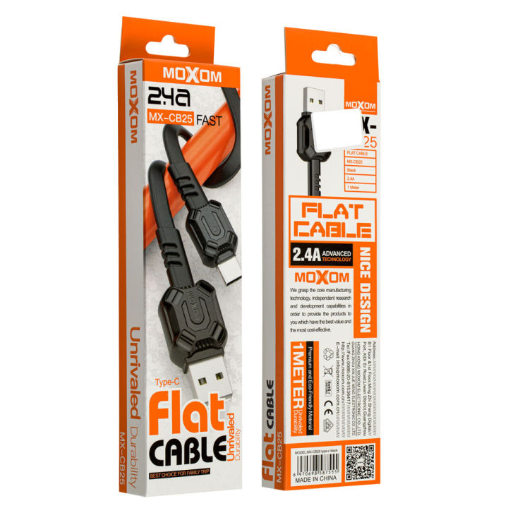 Data%20Cable%20USB%20Type%20C%20MOXOM%20MX-CB25%20Fast%20Charging/Data%20Connector%20Stylish%20and%20Luxurious%20TYPE-C%20Flat%20Cable%20High%20Data%20Transfer%20Speed%20%E2%80%8B%E2%80%8BMOXOM%20MX-CB25%20FAST%20DATA%20&%20CHARGING%20-%20Image%203