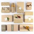 70x50CM Gift Wrapping Paper Yellow Kraft Paper Flower Packaging Paper DIY Holiday Gift Wrapping Paper Student Bag Book Cover. 