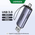 UGREEN 2 in 1 Card Reader USB 3.0 SD TF OTG Type C Smart Memory Card Reader for Redmi note 7/Samsung A30/A50/A70/S10/S9/Note 9/Huawei Nova 3e /mate 10/P20 Samsung S8/S9/Note9 etc.. 