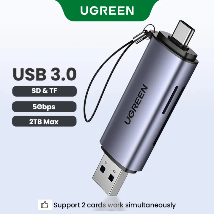 UGREEN%202%20in%201%20Card%20Reader%20USB%203.0%20SD%20TF%20OTG%20Type%20C%20Smart%20Memory%20Card%20Reader%20for%20Redmi%20note%207/Samsung%20A30/A50/A70/S10/S9/Note%209/Huawei%20Nova%203e%20/mate%2010/P20%20Samsung%20S8/S9/Note9%20etc.%20-%20Image%202