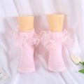 Candy Color Princess Girls Frilly Sock For Party Dance Children's Sock With Lace Soft Kids School Socks Ruffles Baby Socken. 