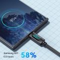 Essager PD 100W USB Type C Cable To USB C 7A Fast Charging Charger Wire Cord for OPPO Realme Huawei Poco Samsung Data Display Cable. 