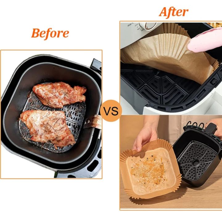 20/50/100Pcs%20Air%20fryer%20Baking%20Paper%20for%20Barbecue%20Plate%20Round%20Oven%20Pan%20Pad%2016/20cm%20AirFryer%20Oil-Proof%20Disposable%20Paper%20LinerHats%20&%20Caps%20-%20Image%202