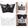 Underbust Corset Belt, Waist Corset, Lace Open Cup Corset, Short Torso Underwire Boned Corset, Underboob Waist. 