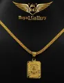 Gold Plated Bismark Chain with Box Ancor Pendant. 