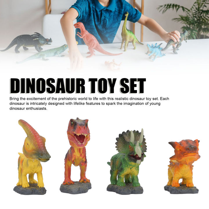 Dinosaur%20Toy%20Set%204pcs%20Shaking%20Head%20Dinosaur%20Toy%20Realistic%20for%20Kids%20-%20Image%203
