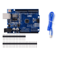 Arduino UNO Development board + USB CABLE. 