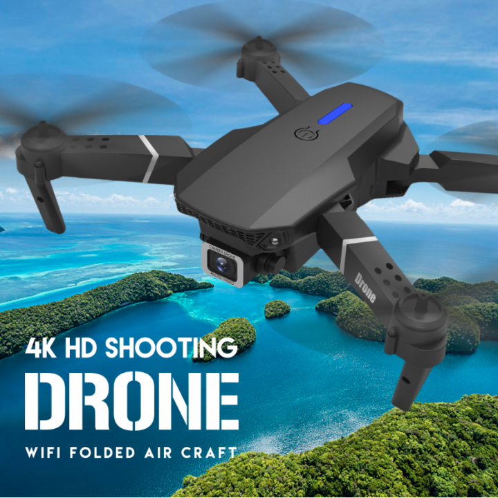 2022 New Quadcopter E88 Pro WIFI FPV Drone With Wide Angle HD 4K 1080P Camera Height Hold RC Foldable Quadcopter Drone