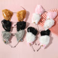 Plush Cat Ears Bell Headband Super Fairy Japanese Soft Girl Headdress Photoshoot. 