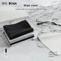 OQ BOGA 3 Colors 1 Piece Black White Grey Rectangle Mirror Cloth Eyewear Wipe Cleaning Microfiber Glasses Cloth. 
