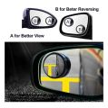 2pcs Blind Spot Mirror 2 Inch Round HD Glass Convex 360° Wide Angle Side Mirror with ABS Housing for Car SUV and Truck(frame). 