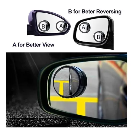 2pcs%20Blind%20Spot%20Mirror%202%20Inch%20Round%20HD%20Glass%20Convex%20360%C2%B0%20Wide%20Angle%20Side%20Mirror%20with%20ABS%20Housing%20for%20Car%20SUV%20and%20Truck(frame)%20-%20Image%204