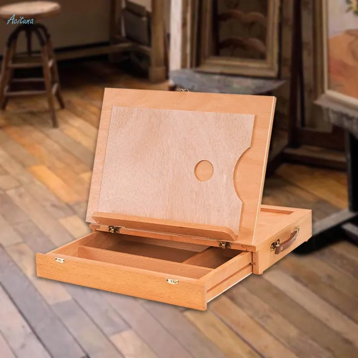 Wood%20Easel%20Box%20with%20Handle%20Desktop%20Sketch%20Box%20for%20Drafting%20Drawing%20Sketching%20-%20Image%205