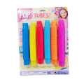 6 Pcs Pop Tubes Sensory Fidget Toy for Kids & Adults - Telescopic Bellows Pull Stretch & Shape for Stress Relief, Autism, ADHD & Anxiety - Multi-Color Popping Pipes by ZinZen. 