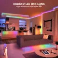 Auoyo WS2812b LED String Light Christmas Lights Intelligent APP Control Magic Decoration Racing Lighting Belt Wall Decoration Indoor Outdoor Strip Fairy Lights for Garden Christmas Party Holiday Decoration. 