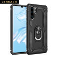 Lereach For Huawei P30 Pro Mobile Phone Case TUP+PC Hard Ring Car Ring Bracket Shockproof Back Cover. 