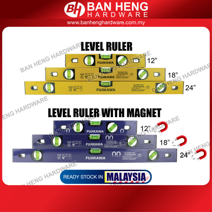 Level Ruler Bugis Magnetic / Non-magnetic Water Level Ruler 12|/18|/24| Measurement Level ...